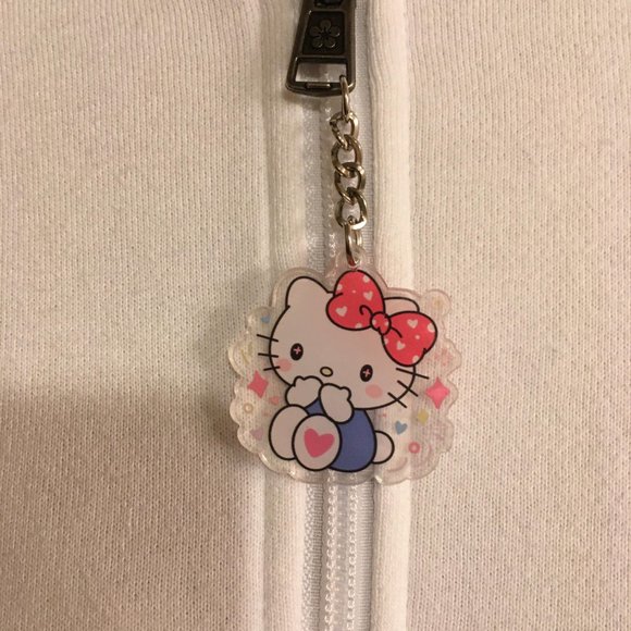 ADORABLE  y2k hoodie with hello kitty logo and crystal details! - Picture 9 of 15